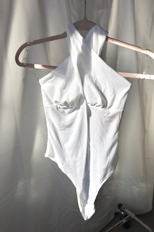 White Stretchy Bodysuit